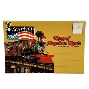 Opryland USA Grand Ole Opry Nashville TN Souvenir Postcard Folder Vintage 70's